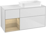 V&B Waschtischunterschrank Finion 120x60 cm, Reg li Oa ven, wh. m lacquer