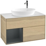 V&B Waschtischunterschrank Finion 100, Pl wh. m, Reg md m Lac, Oa ven