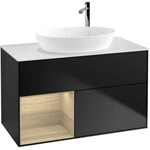 V&B Waschtischunterschrank Finion 100, Pl wh. m, Reg Oa ven, bla m Lac