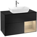 V&B Waschtischunterschrank Finion 100, Pl bla m, Reg Oa ven, bla m Lac
