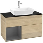V&B Waschtischunterschrank Finion 100, Pl b m, Reg Anthrac. m Lac, Oa ven