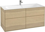 V&B Waschtischunterschrank Wandbeleuchtung Finion 119,6x59,1x49,8cm, Oak Veneer