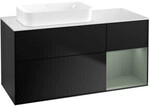 V&B Waschtischunterschrank Finion 120x60 cm, Reg re Oli. m Lac, bla m Lac