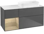 V&B Waschtischunterschrank Finion 120x60 cm, Reg li Oa ven, Anthrac. matt