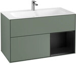 V&B Waschtischunterschrank Finion Reg re bla m lacquer, Olive Matt Lacquer