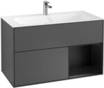 V&B Waschtischunterschrank Finion Reg re bla matt lacquer, Anthracite matt