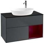 V&B Waschtischunterschrank Finion 100, Pl b m, Reg Peo m Lac, md bl. m Lac