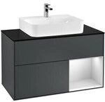 V&B Waschtischunterschrank Finion 100, Pl b m, Rg r w m Lac, md bl. m Lac