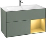 V&B Waschtischunterschrank Finion Reg rechts Gold matt, Olive Matt Lacquer