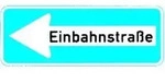 VKZ.220-10, 800x300mm Einbahnstr. links RAL-G&uuml;tezeichen Folie RA2