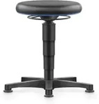 bimos Allround Hocker mit Gleiter, Kunstleder schwarz, Sitzh.450-650 mm,...