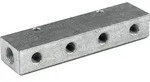 Riegler Verteilerleiste, Abg&auml;nge einseitig, Eingang 2x1/8, Ausgang 4xM5