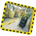 Moravia Industriespiegel aus Acryl 600 x 800 mm Rahmen schwarz/gelb + Schelle