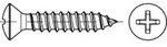 ISO 7051 Form C LinsenSenkkopf-Blechschraube VG 3,5x25 Stahl galvanisch...