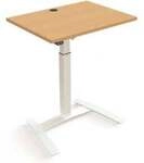 STIER Steh-Tisch 501-9 elektrisch h&ouml;henverstellbar 80 x 60cm Buche Wei&szlig; mel.