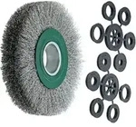 Lessmann Draht-Rundb&uuml;rste (gr&uuml;n) INOX-Draht 0,30 mm, B&uuml;rsten-⌀xBesatzbreite: