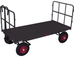 VARIOfit Handpritschenwagen mit 2 Rohrgitterw&auml;nden RAL 7016