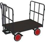 VARIOfit Handpritschenwagen mit 2 Rohrgitterw&auml;nden RAL 7016