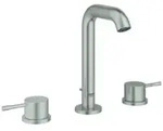 Grohe 3-Loch-Waschtischarmatur Essence 1/2", mit Ablaufgarnitur, supersteel