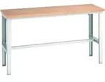 Bott Werkbank cubio 3 Querstreben Multiplex 2000 x 750 x 740-1140 mm RAL 7035