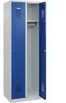 C+P Spind Basis PLUS, 2 Abteile, 1850x600x500mm, 7035/5010