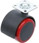 BGS Do it yourself Lenk-Doppelrolle rot/schwarz 50 mm