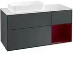 V&B Waschtischunterschrank Finion 120cm, Pl w m, Reg re Peo, md bl. m Lac