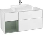 V&B Waschtischunterschrank Finion 120cm, Pl w m, Rg l Ol m La, glo wh. Lac