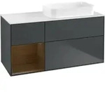 V&B Waschtischunterschrank Finion 120x60 cm, Reg li wal ven, md bl. m Lac