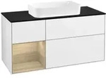 V&B Waschtischunterschrank Finion 120cm, Pl b m, Rg li Oa ven, glo wh. Lac