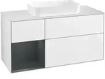 V&B Waschtischunterschrank Finion 120cm, Pl w m, Rg l md b m La, g wh. Lac