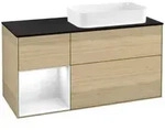 V&B Waschtischunterschrank Finion 120x60 cm, Reg li glo wh. Lac, Oa Veneer