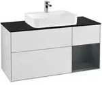 V&B Waschtischunterschrank Finion 120cm, Pl b m, Rg r md b m La, wh. m Lac
