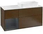 V&B Waschtischunterschrank Finion 120cm, Pl w m, Rg l md b m Lac, wal ven