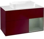 V&B Waschtischunterschrank Finion 100x60,3 cm, Reg re Oli. m Lac, Peo Matt