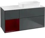 V&B Waschtischunterschrank Finion 120x60 cm, Reg li Peo, md bl. m Lacquer