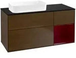 V&B Waschtischunterschrank Finion 120x60 cm, Reg re Peony, Walnut veneer