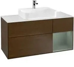 V&B Waschtischunterschrank Finion 120cm, Pl w m, Rg re Oli. m Lac, wal ven