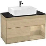 V&B Waschtischunterschrank Finion 100, Pl bla m, Reg re Oa ven, Oa ven