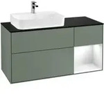 V&B Waschtischunterschrank Finion 120cm, Pl b m, Rg r g w Lac, Oli. m Lac