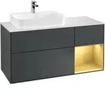 V&B Waschtischunterschrank Finion 120cm, Pl w m, Rg re gol m, md bl. m Lac