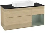 V&B Waschtischunterschrank Finion 120cm, Pl b m, Reg re Oli. m Lac, Oa ven