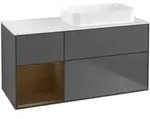 V&B Waschtischunterschrank Finion 120x60 cm, Reg li wal ven, Anthrac. matt