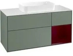 V&B Waschtischunterschrank Finion 120cm, Pl wh. m, Reg re Peo, Oli. m Lac