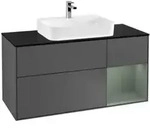 V&B Waschtischunterschrank Finion 120cm, Pl b m, Rg r Ol m Lac, Anthrac. m