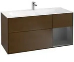 V&B Waschtischunterschrank Finion 119,6x59,1cm, Reg re Anthrac. m, wal ven