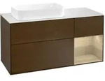 V&B Waschtischunterschrank Finion 120cm, Pl wh. m, Reg re Oa ven, wal ven