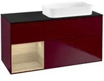 V&B Waschtischunterschrank Finion 120x60 cm, Reg li Oak Veneer, Peony Matt