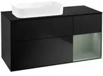 V&B Waschtischunterschrank Finion 120x60 cm, Reg re Oli. m Lac, bla m Lac