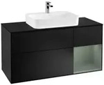 V&B Waschtischunterschrank Finion 120cm, Pl b m, Rg r Ol m Lac, bla m Lac